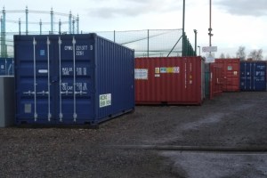 several shipping containers