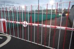 automatic barrier at the entrance to a storage facility