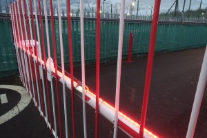 close up of a barrier entry system