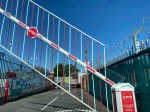 barrier leading into container yard