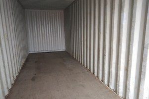 interior of an empty container unit