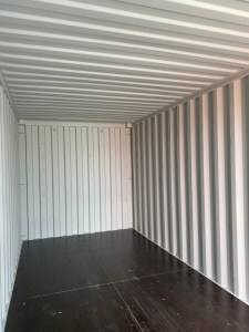 interior of a shipping container