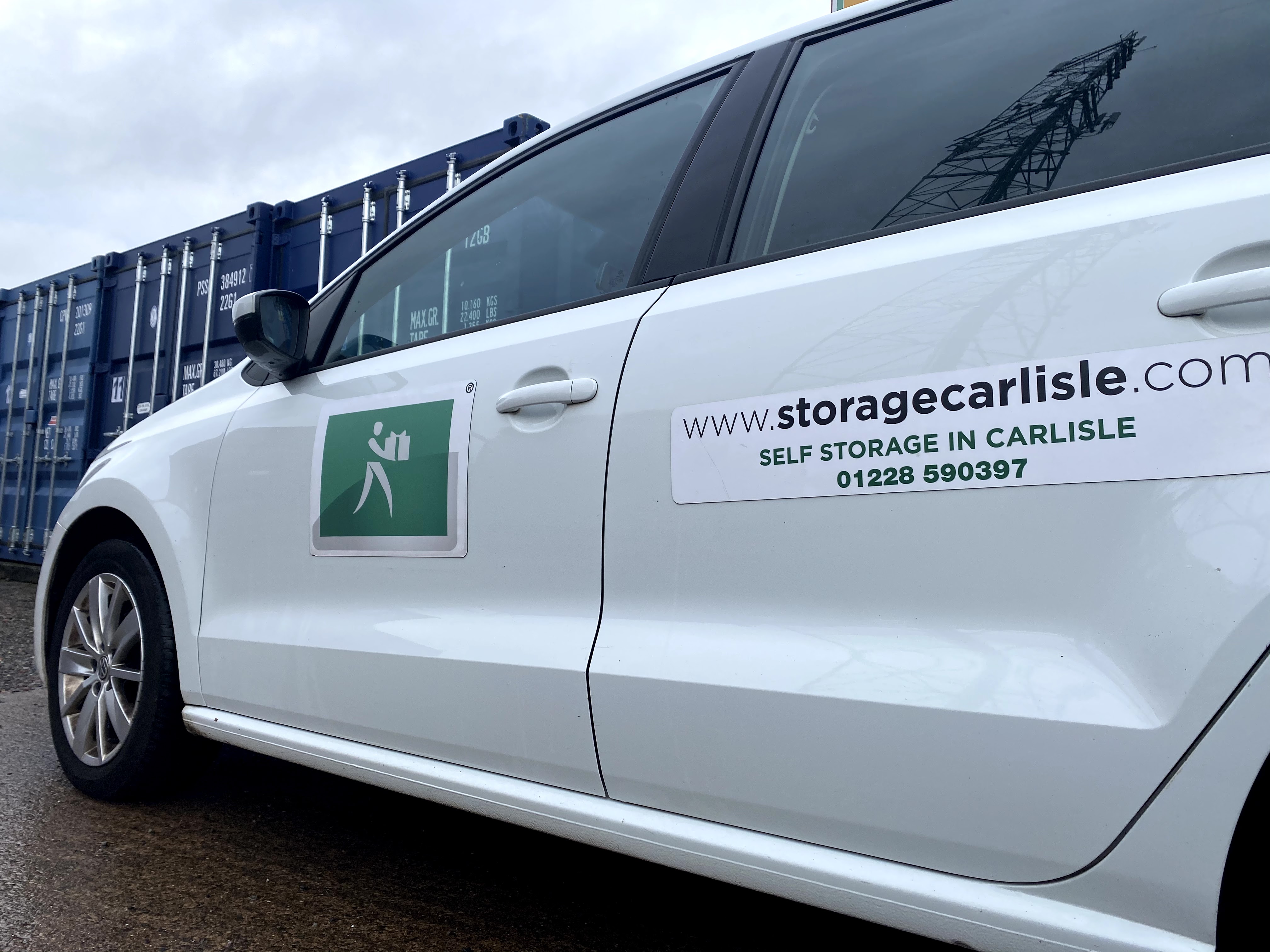 Vehicle at a self storage facility