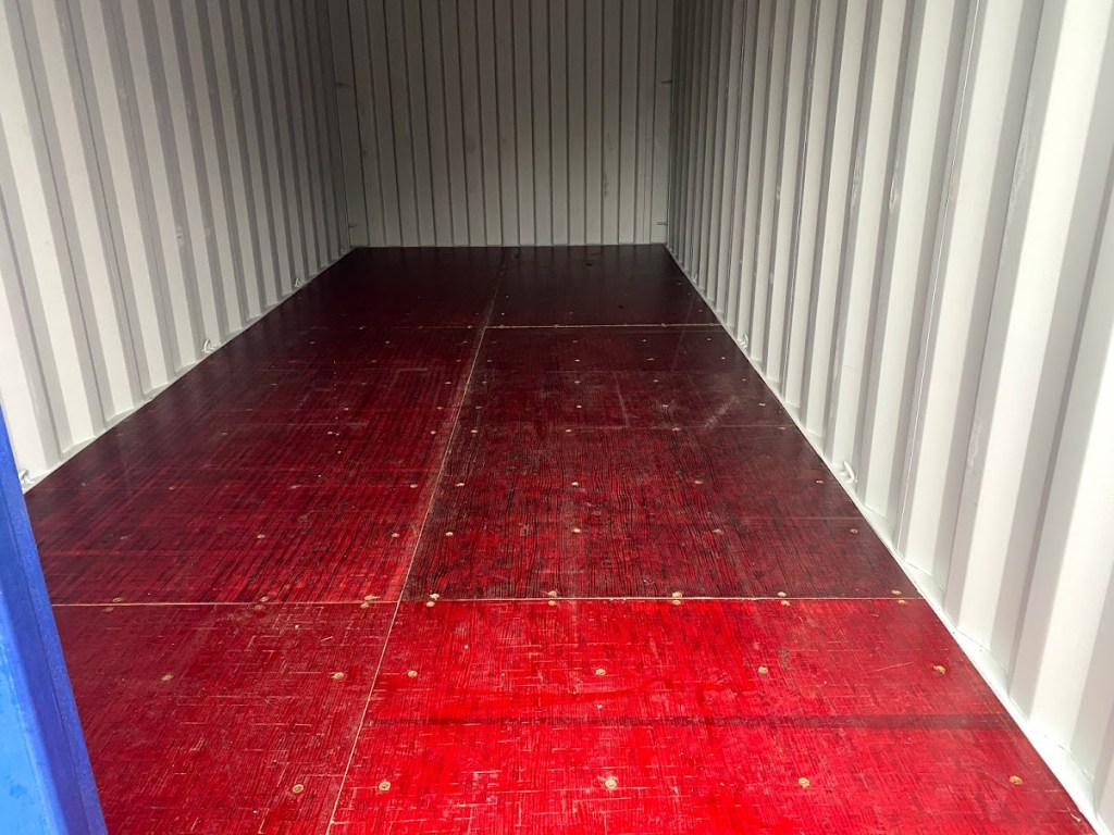 interior of a shipping container