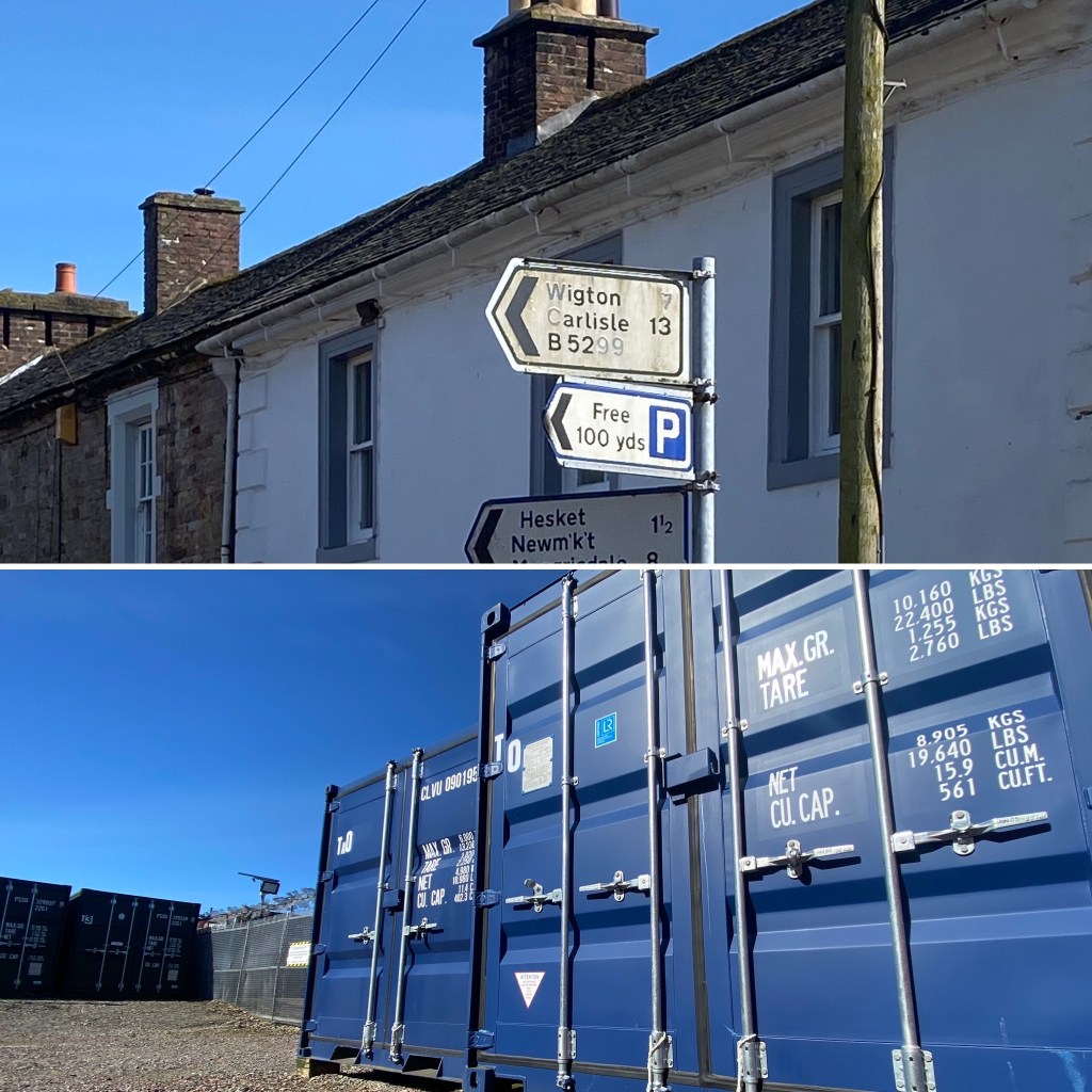 container storage units on a storage facility