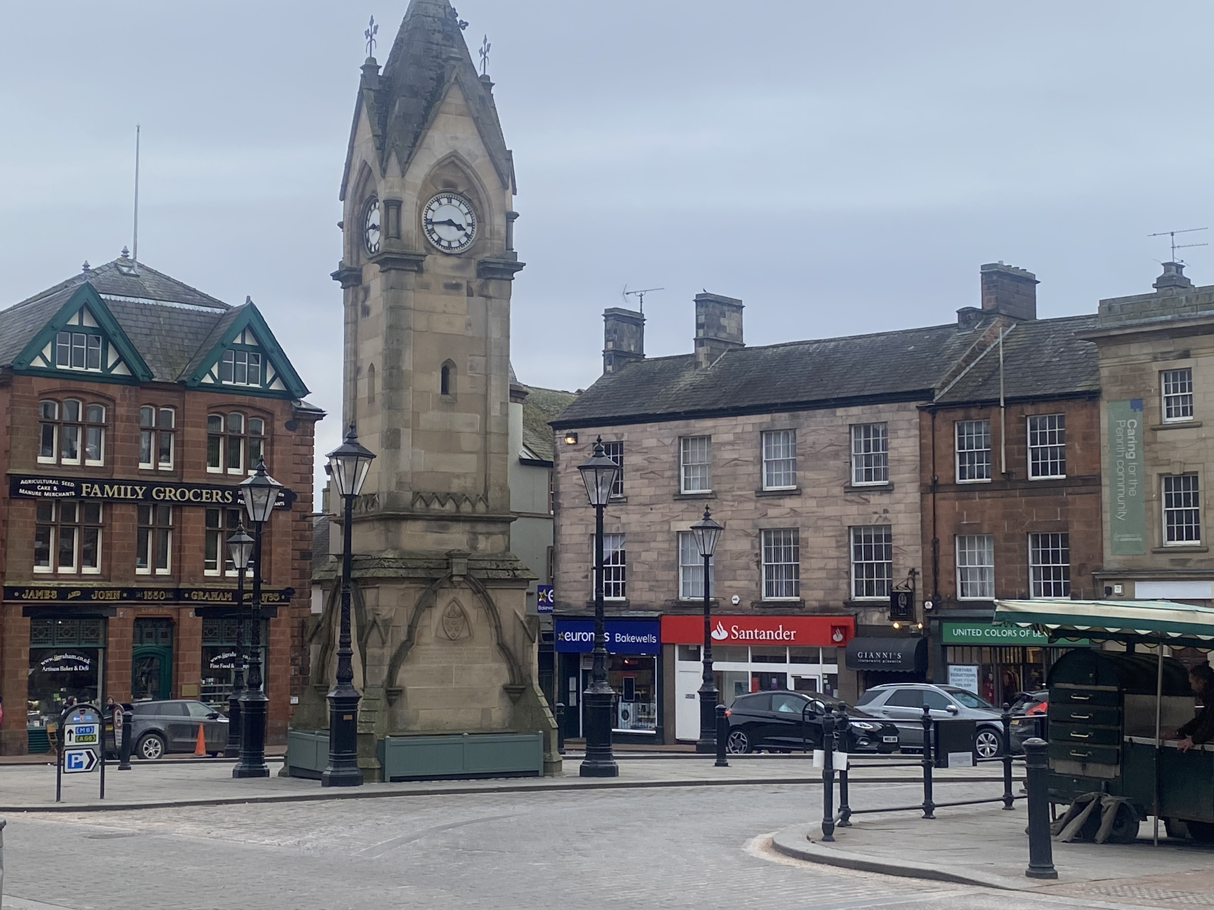 penrith clock in town centre