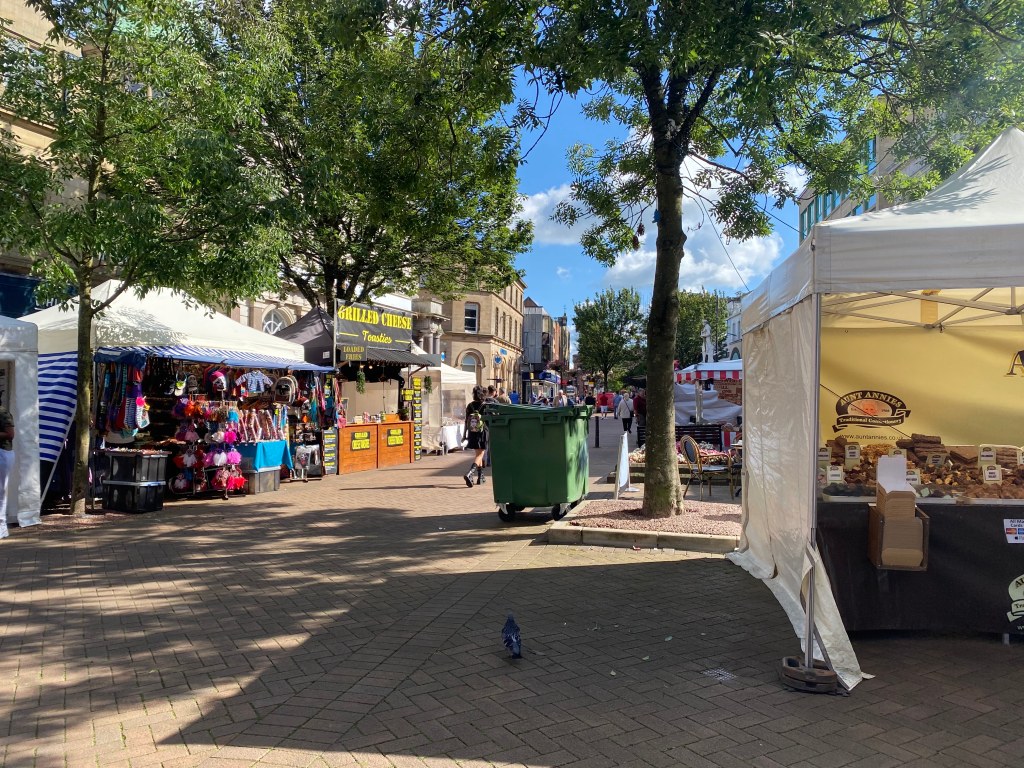 Carlisle City Centre market day