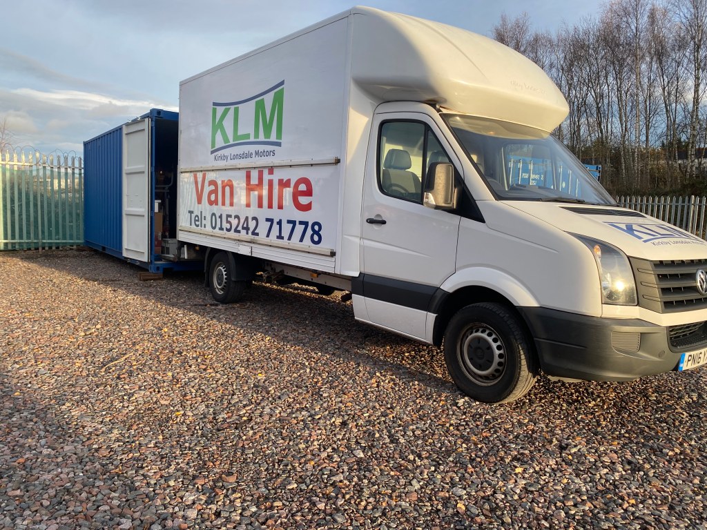 removals van on a storage facility
