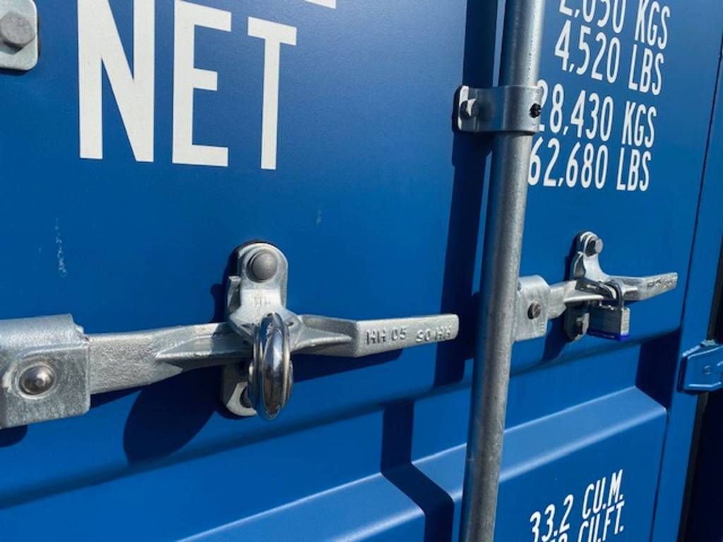 padlocks on a shipping container