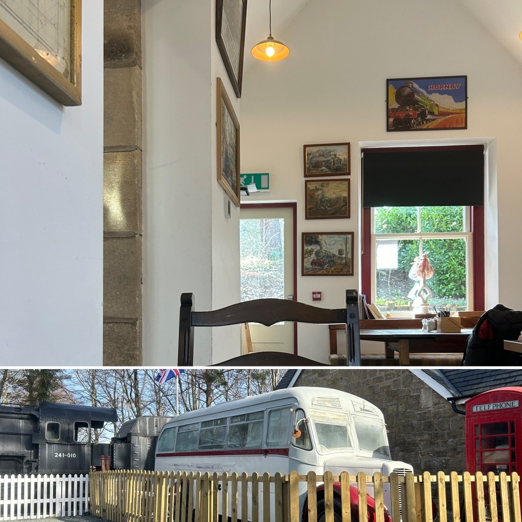 a dining area inside a cafe at Bassenthwaite Lake Station café