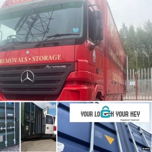 removal van on a self storage site