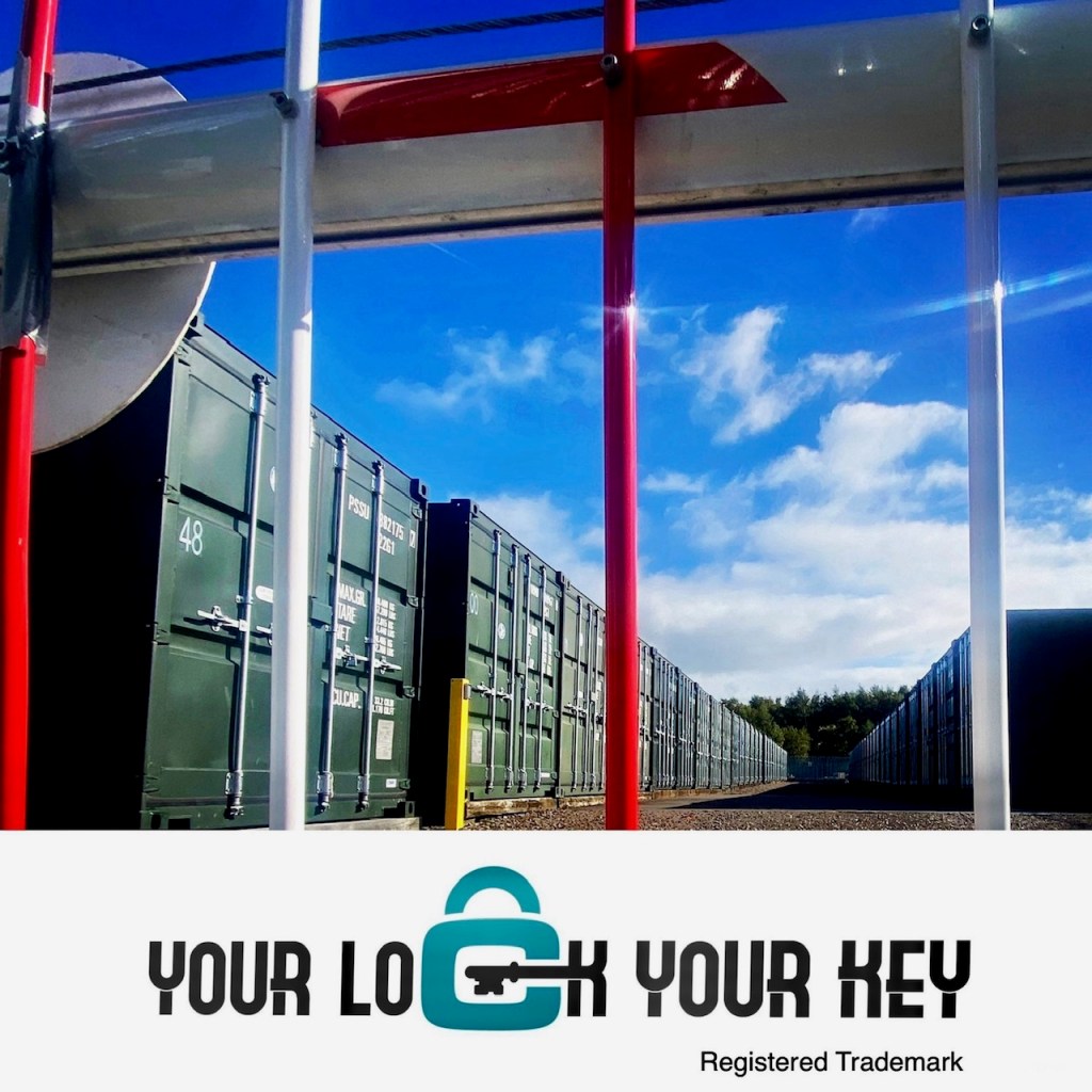 storage facility with rows of shipping containers on a Your Lock Your Key facility