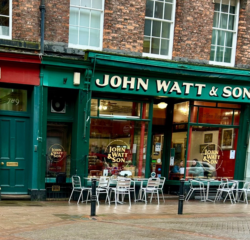 John Watt & Son coffee shop showing the front of the building.