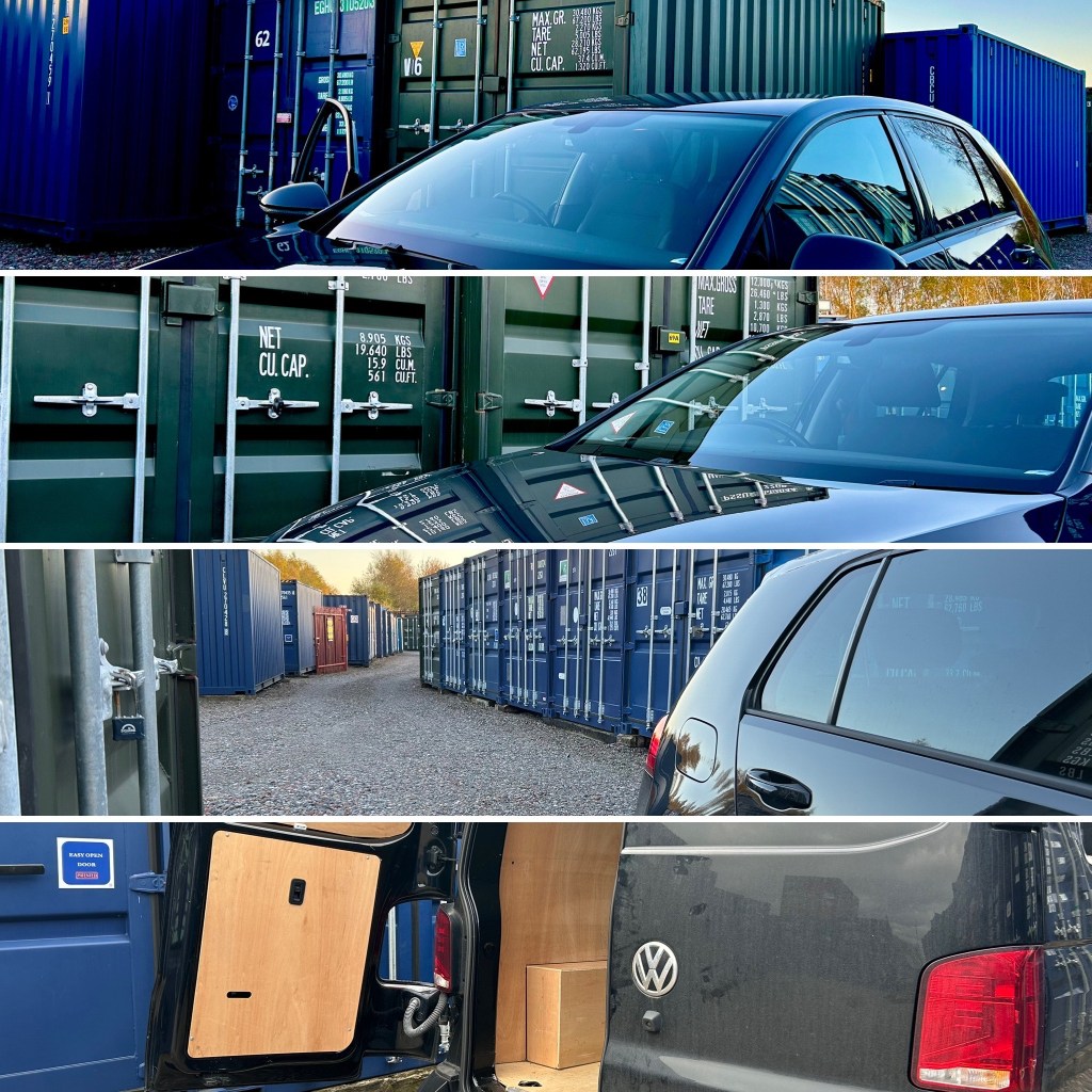 vehicles on a self storage facility