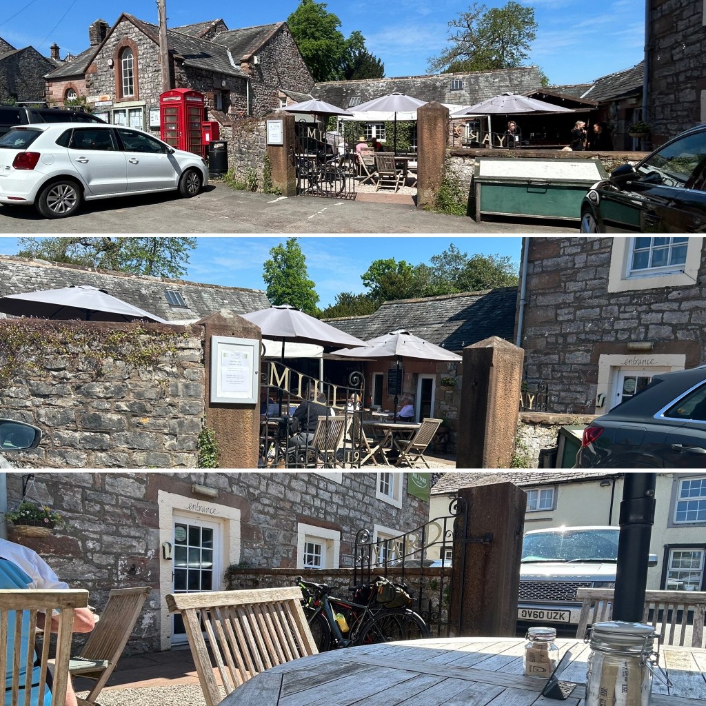 The Mill Yard Café to stop off and eat in Cumbria showing outside of the building.