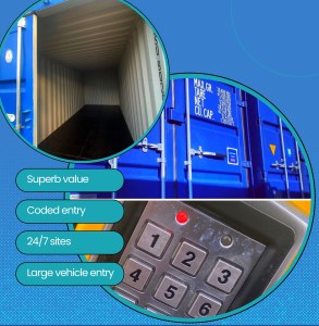 self storage units showing digital key pad entry