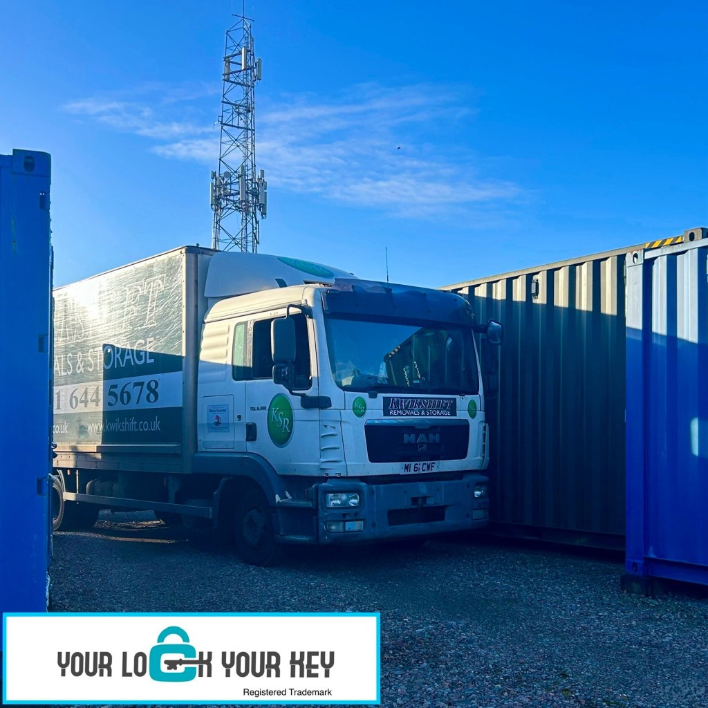 a lorry on a self storage facility