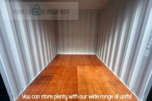 interior of a storage unit used for self storage