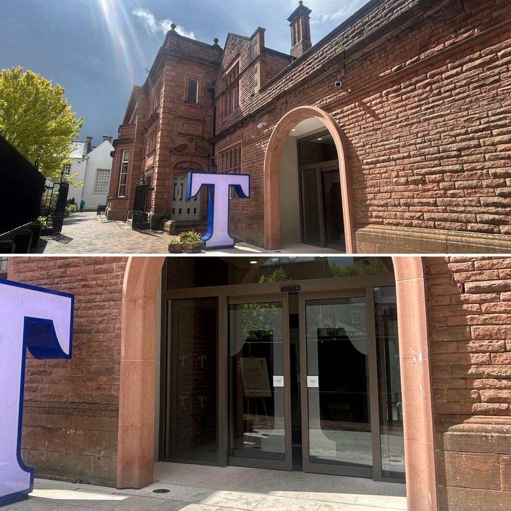 Café Tullie in Carlisle, Cumbria showing exterior of building.