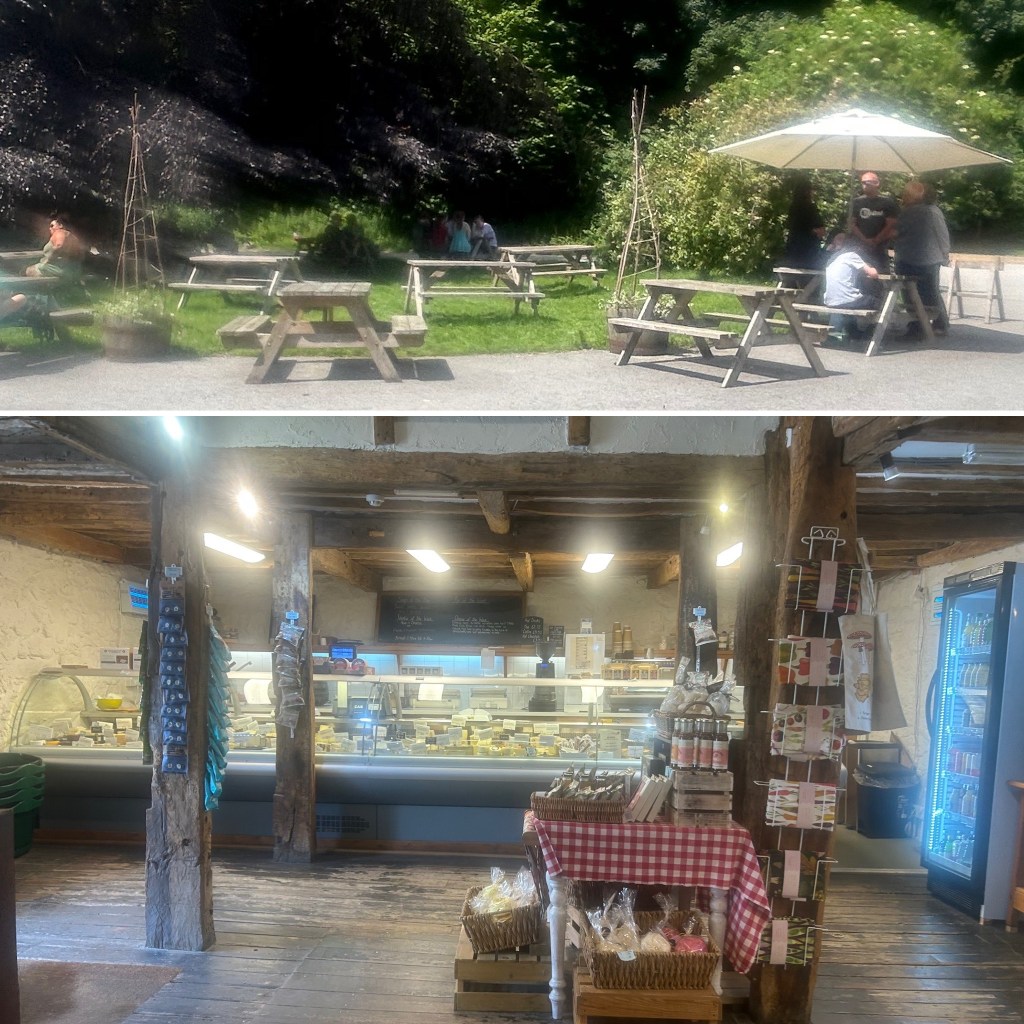 outside view of a farm shop type cafe in Cumbria