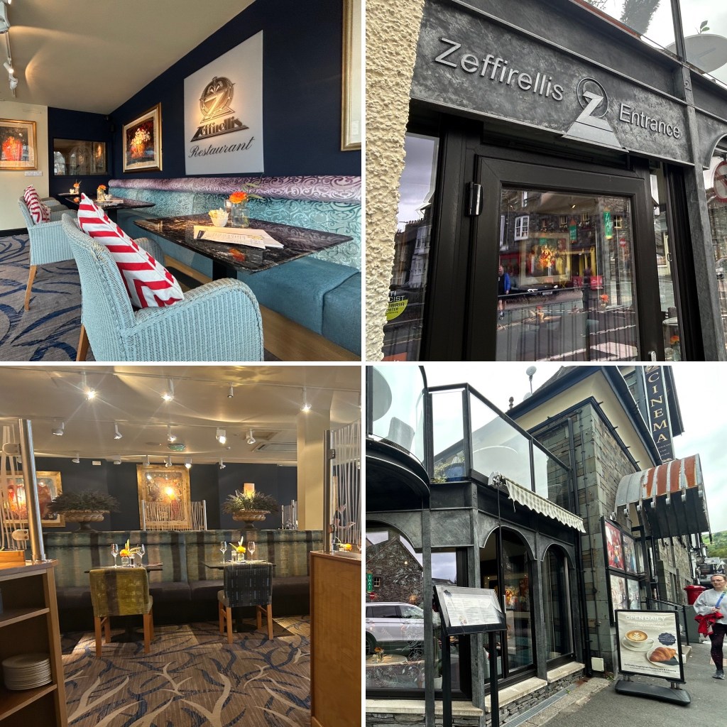 The interior and exterior of Zeffirellis Café and Cinema in Ambleside, Cumbria.