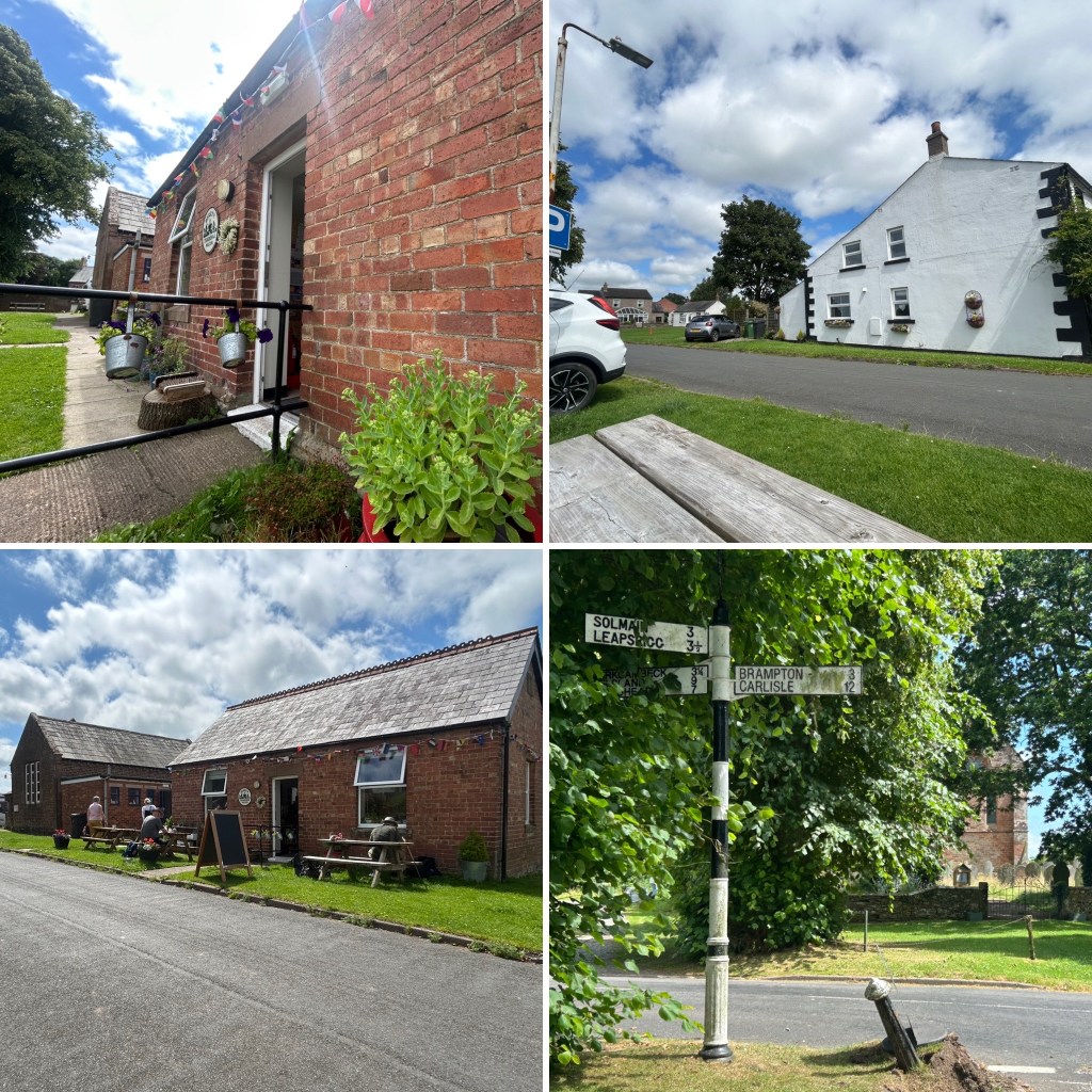 Berry's tea room of Walton, Cumbria showing external views in summer.