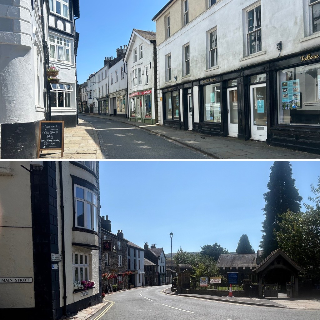 Sedbergh, Cumbria showing a street scene.