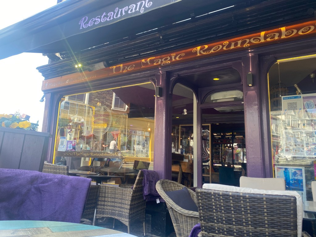 The Magic Roundabout Café bar in Windermere, Cumbria.
